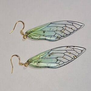 ❤️🔥host Pick!❤️🔥Handmade Dragonfly wing earrings
